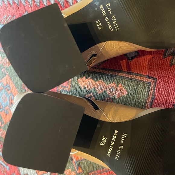 Martina Platform Ankle Boot NEW Crinkle Patent Italy Size 38.5/9.5 - Picture 9 of 9